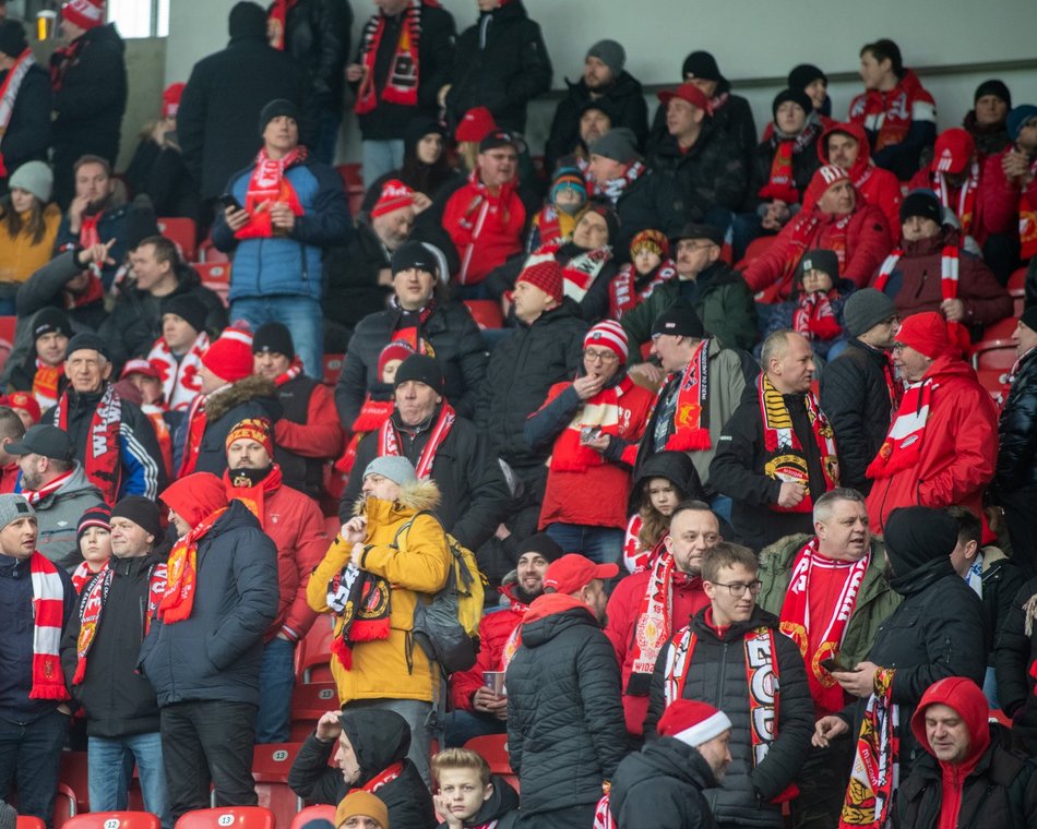 Kibice na meczu Widzew Łódź - Warta Poznań