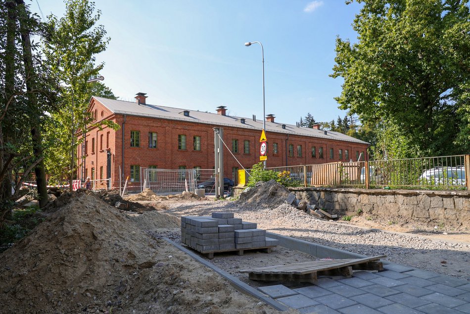 Budowa drogi rowerowej na Księżym Młynie w Łodzi