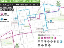 Trasy MPK Łódź podczas Juwenaliów 2023
