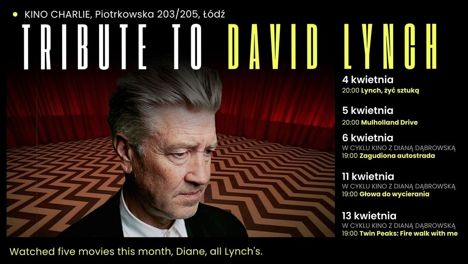 [Translate to Ukraiński:] Łódź. Przegląd filmów Lyncha