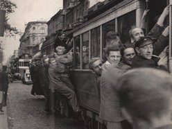 Łódź. Ulica Zielona w Łodzi (między ul. Gdańską a ul. Wólczańską) - lata 1950-1960