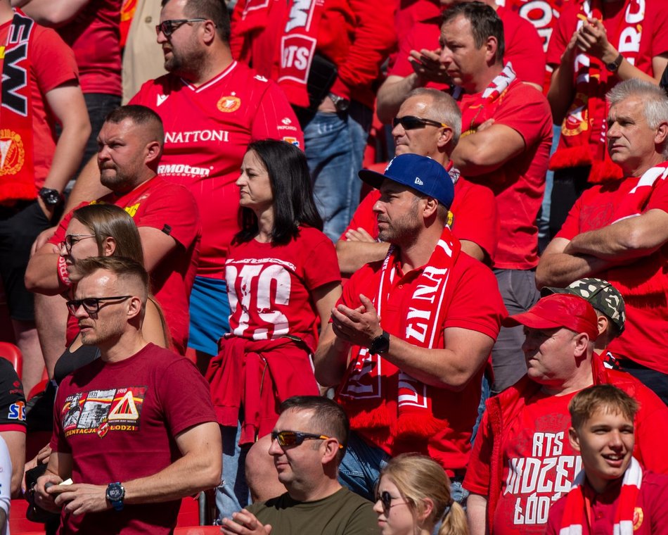Kibice na meczu Widzew Łódź - Zagłębie Lubin