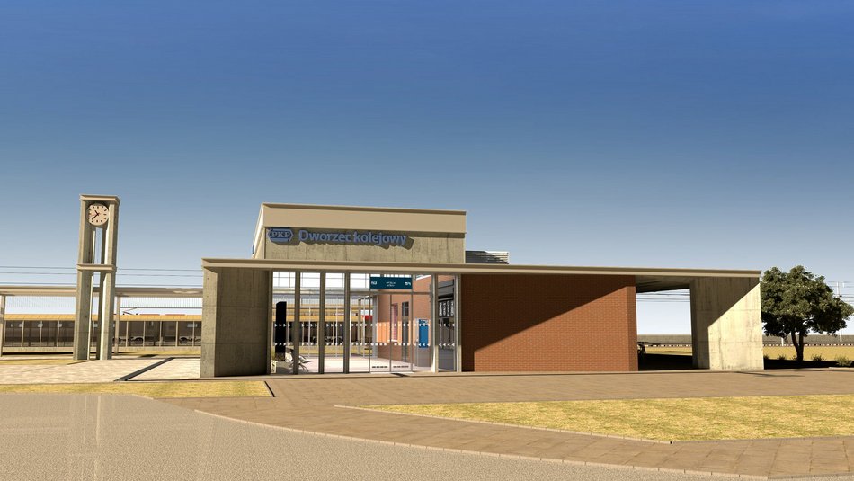Nowy dworzec w Koluszkach - wizualizacja