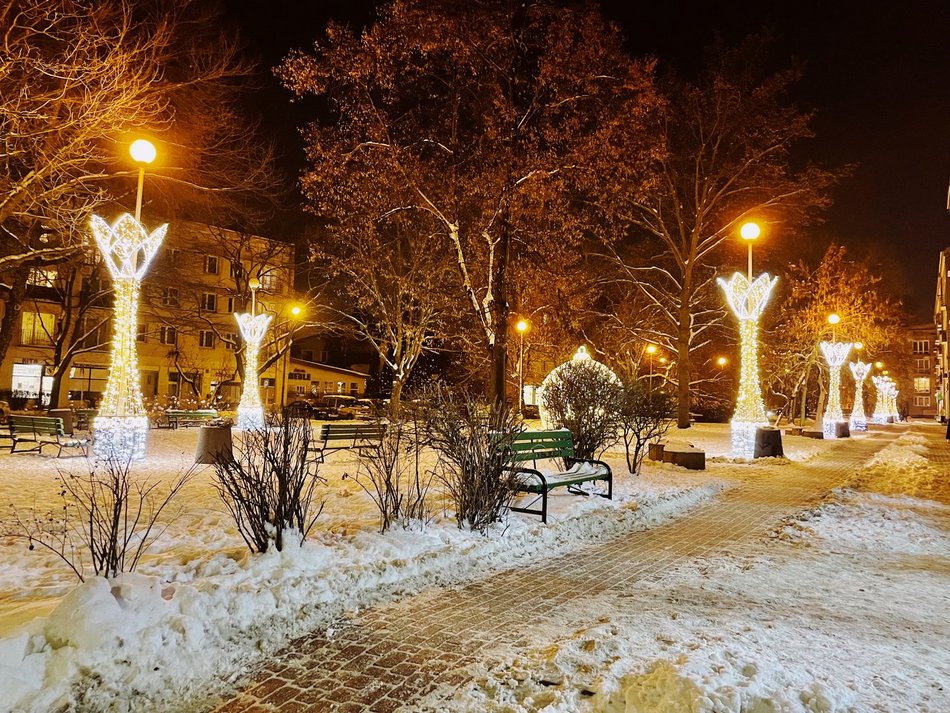 Świąteczna iluminacja na Kozinach