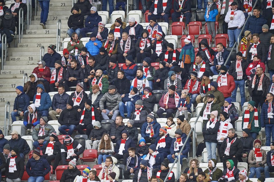 Kibice na meczu ŁKS Łódź - Chojniczanka Chojnice