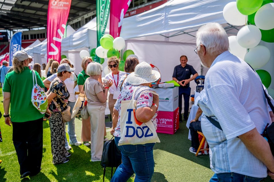 Huczny finał Senioraliów 2026 w Łodzi. Jolanta Kwaśniewska, zajęcia fitness, stoiska i inne