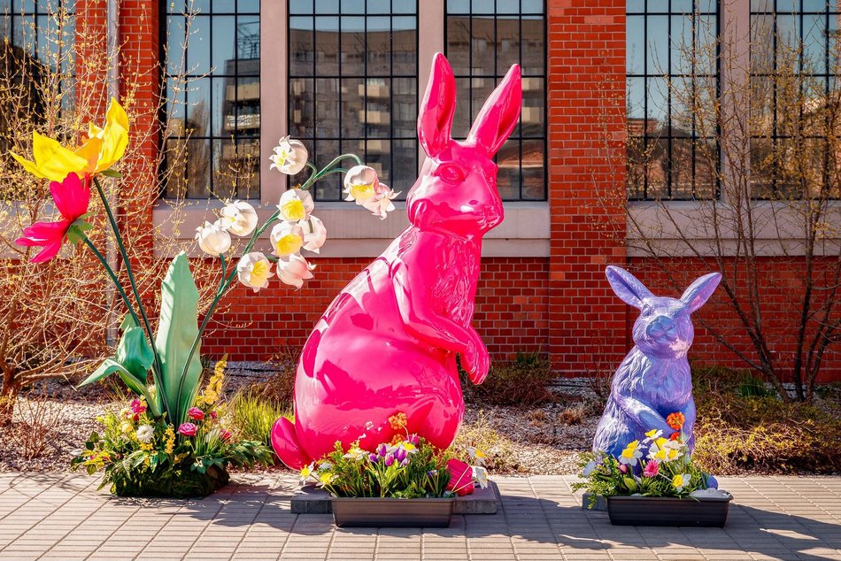 Łódź. Zające wielkanocne opanowały Fuzję! Widziałeś już te niezwykłe dekoracje?
