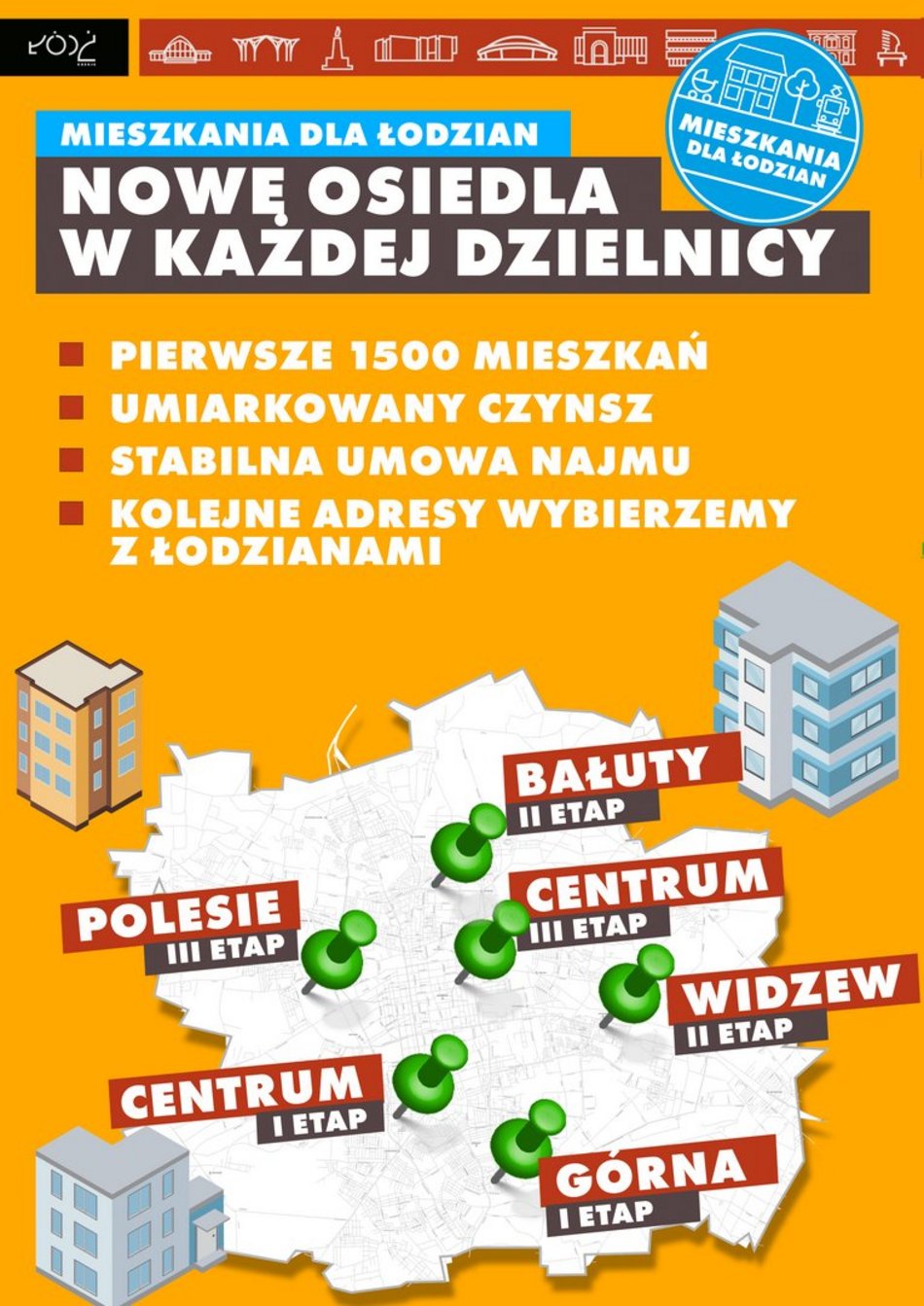 Nowe mieszkania w każdej dzielnicy Łodzi