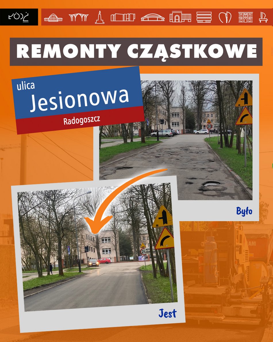 Łatanie dziur w Łodzi. Kolejne remonty wykonane. Gdzie dokładnie?