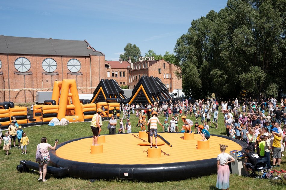 Festiwal dmuchańców w parku Podolskim w Łodzi