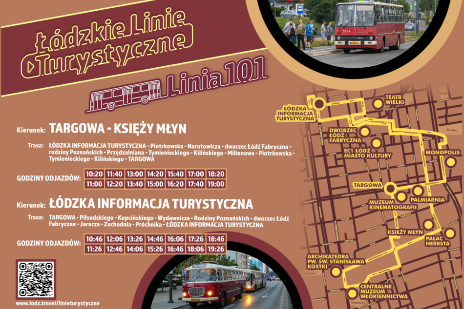 Rozkład autobusowej linii turystycznej 101