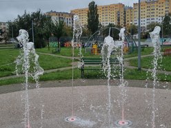 Łódź. Fontanna przy ul. Kusocińskiego w Łodzi