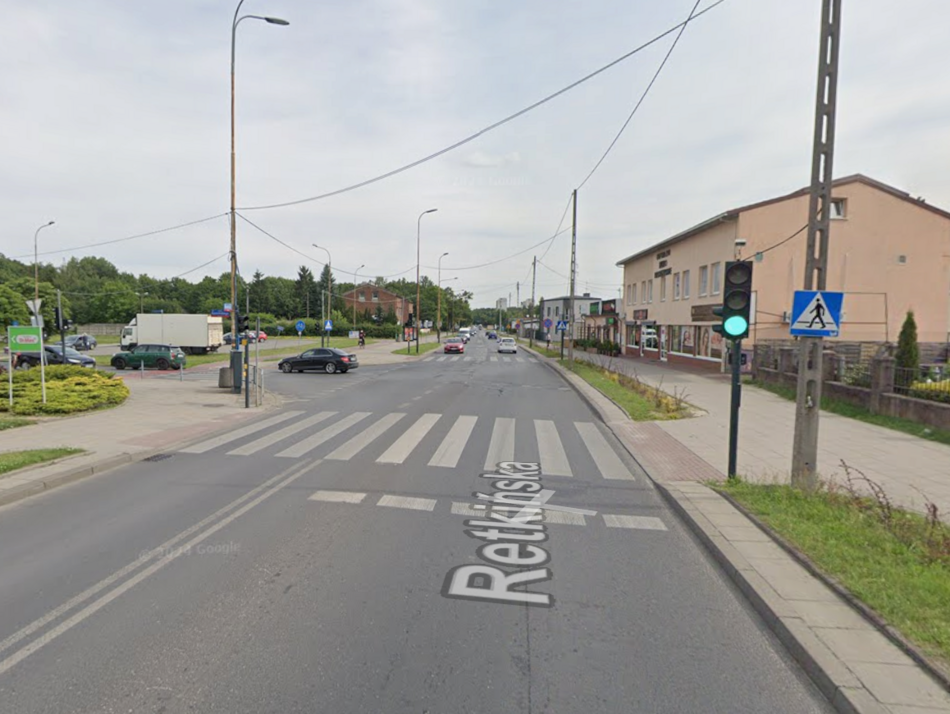 Łódź. Rondo u zbiegu ulic Retkińskiej i Kusocińskiego w Łodzi