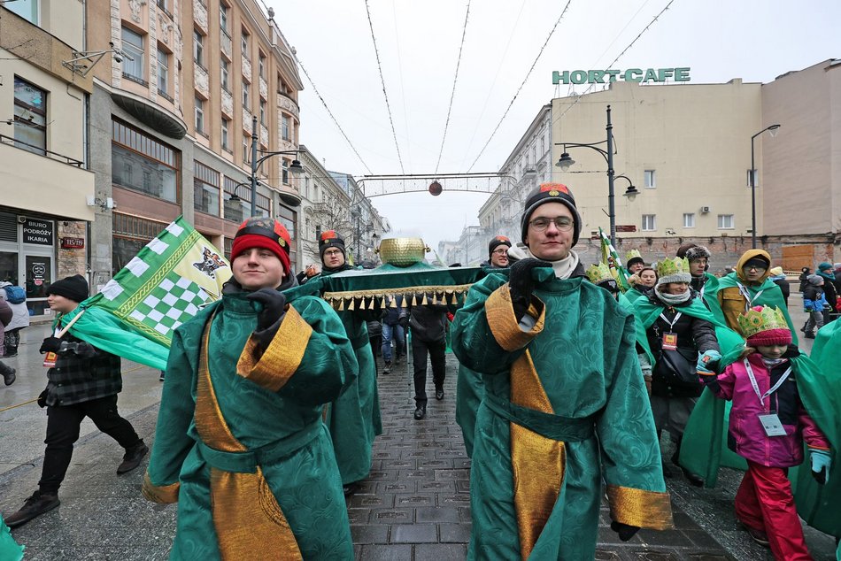 Orszak Trzech Króli na ul. Piotrkowskiej w Łodzi