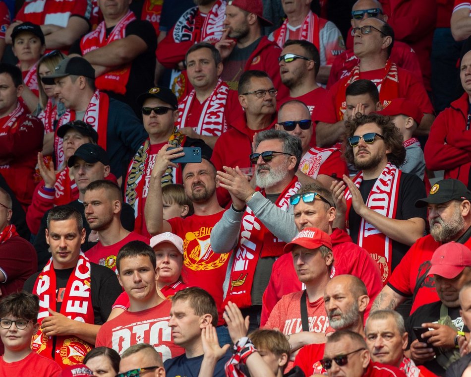 Kibice na meczu Widzew Łódź - Zagłębie Lubin
