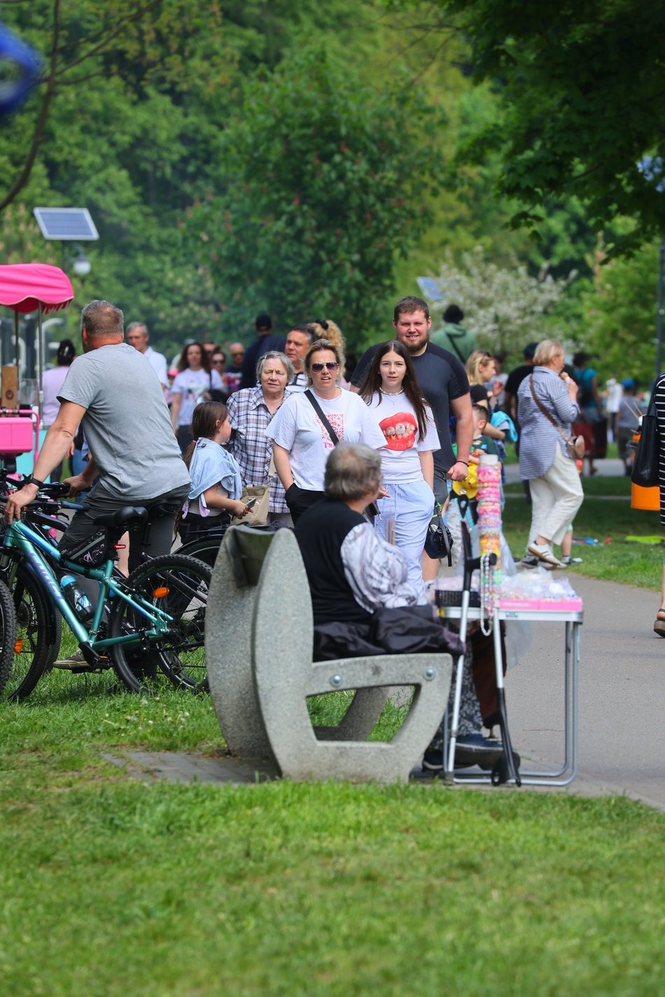 Łódź. Piknik na Młynku w Łodzi. Dmuchańce, alpaki, gigantyczne kręgle i rowery wodne