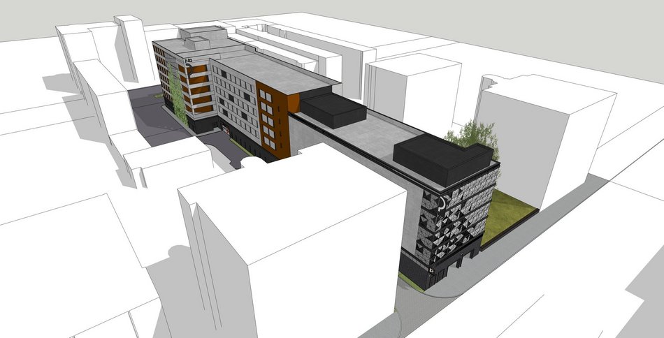 Parkingi wielopoziomowe przy al. Kościuszki i ul. Tuwima - wizualizacja