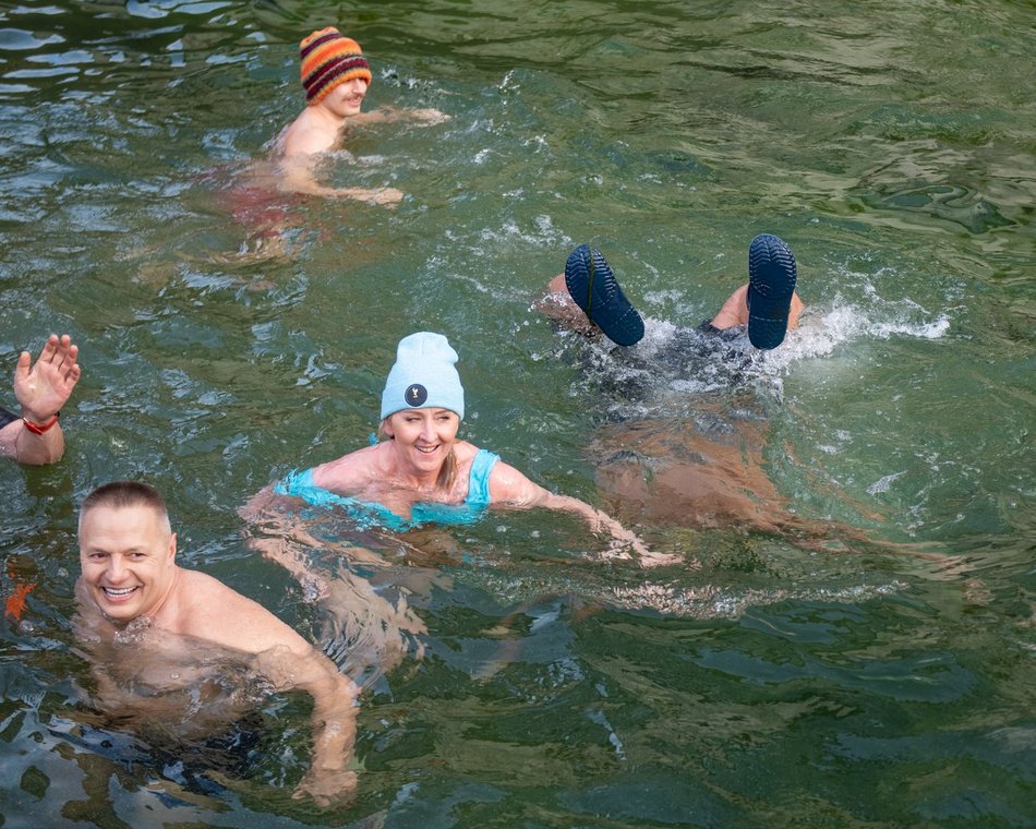 Łódź. Morsowanie w basenie dla słoni