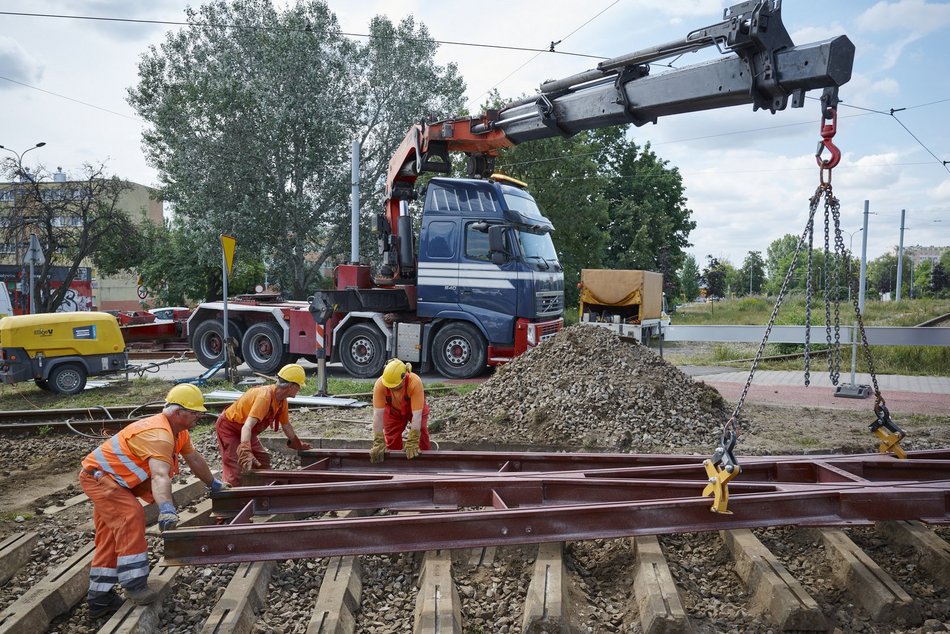 Remont krańcówki na Żabieńcu 