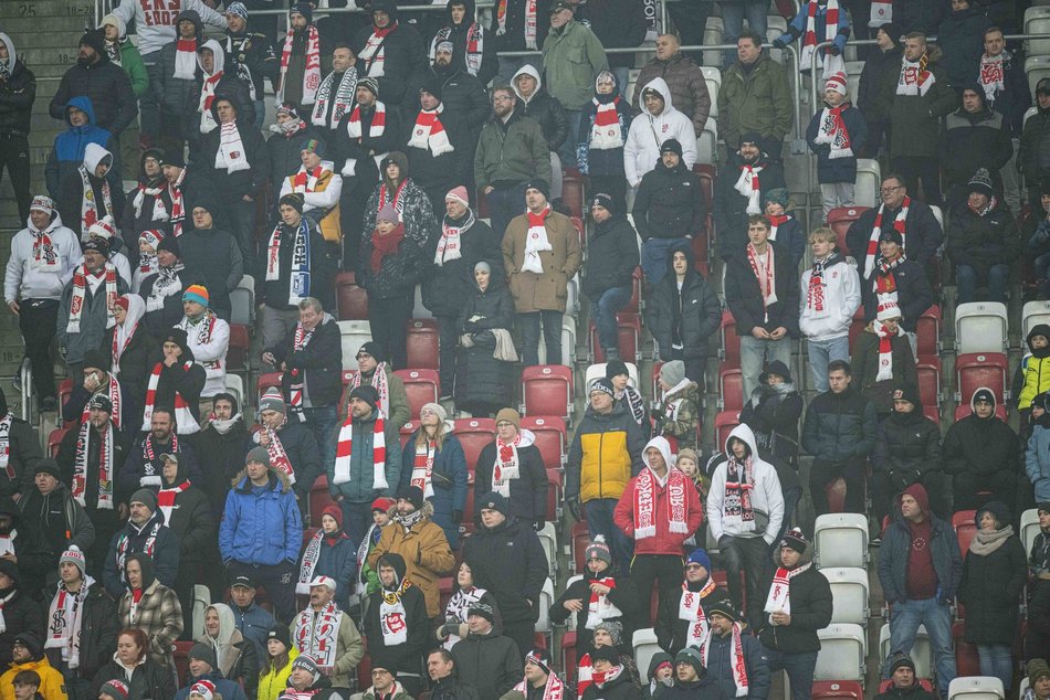 Kibice na meczu ŁKS Łódź - Ruch Chorzów
