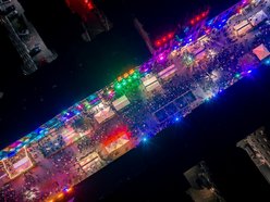 Łódź. Miliony świateł na Piotrkowskiej! Light Move Festival 2025 Łódź z lotu ptaka