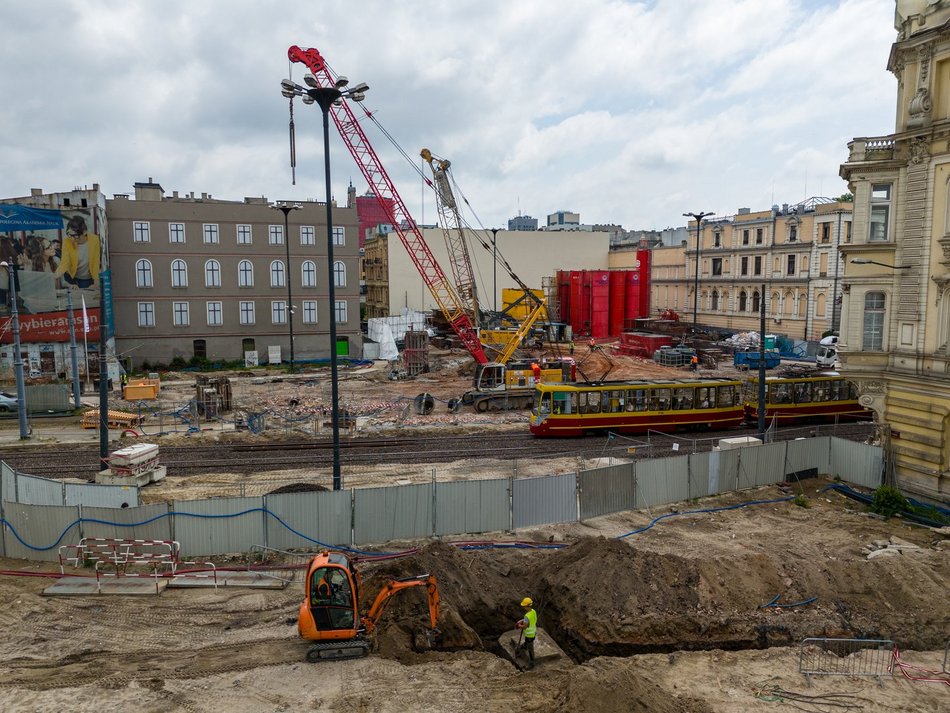 Tunel pod Łodzią. Budowa stacji Łódź Śródmieście