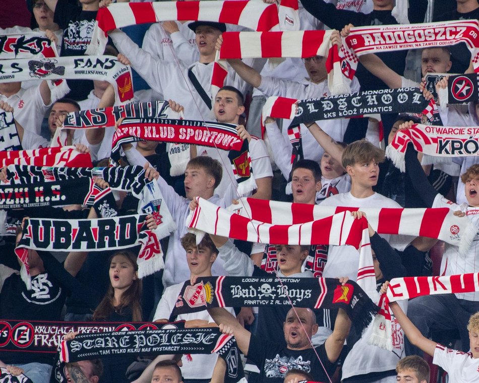 Kibice na meczu ŁKS Łódź z Wisłą Kraków!