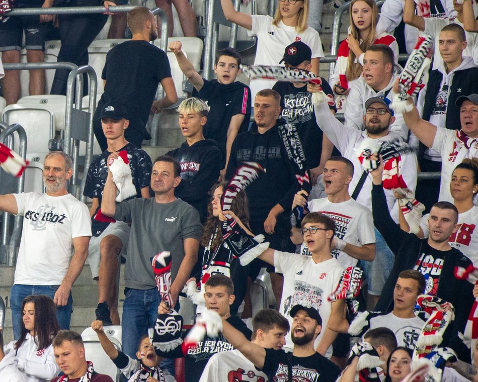 Kibice na meczu ŁKS Łódź z Wisłą Kraków!