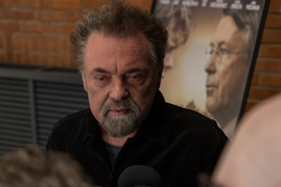 Łódź. Tomasz Kot i Antoni Pawlicki w kinie EC1 Łodź. Gościli na premierowym pokazie filmu „Pojedynek”