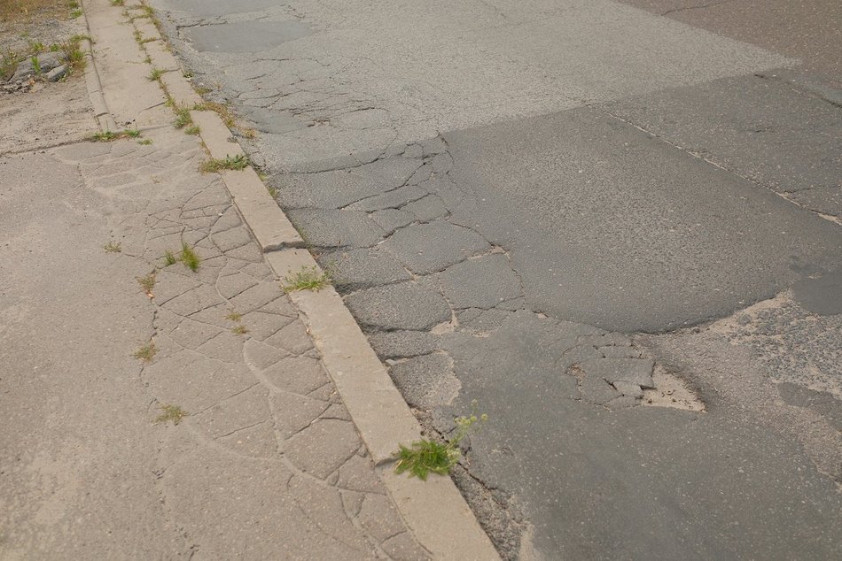 Łódź. Ulica Lodowa w Łodzi - odcinek do remontu