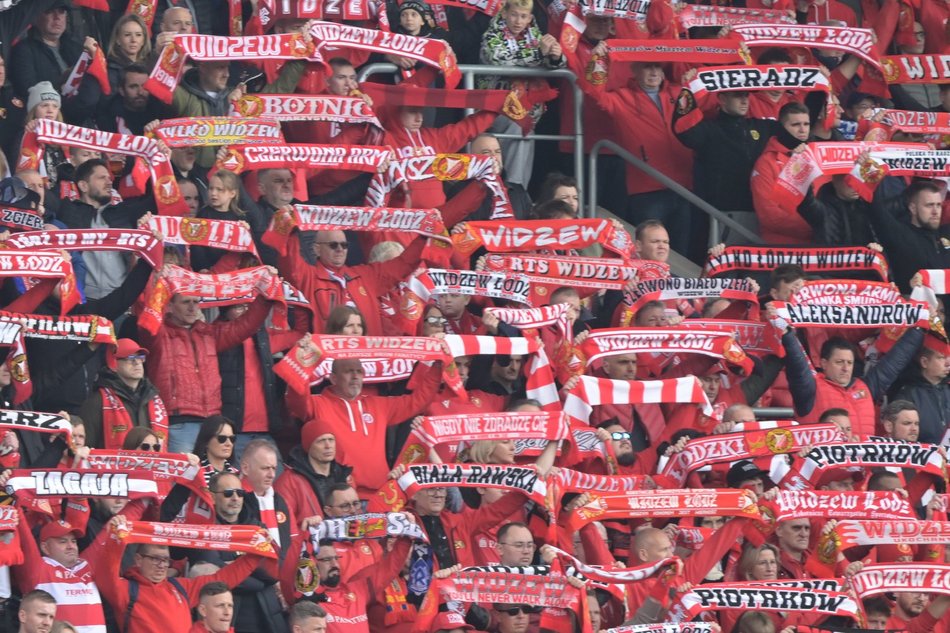 Łódź. Kibice na meczu Widzew Łódź - Bruk-Bet Termalica Nieciecza. Byłeś/aś? Znajdź się w galerii!
