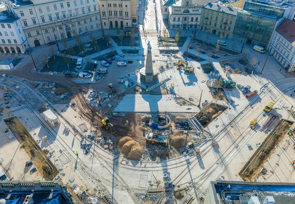 Remontowany plac Wolności