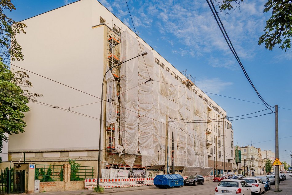 Łódź. Skrzyżowanie ul. Gdańskiej i ul 6. Sierpnia w Łodzi