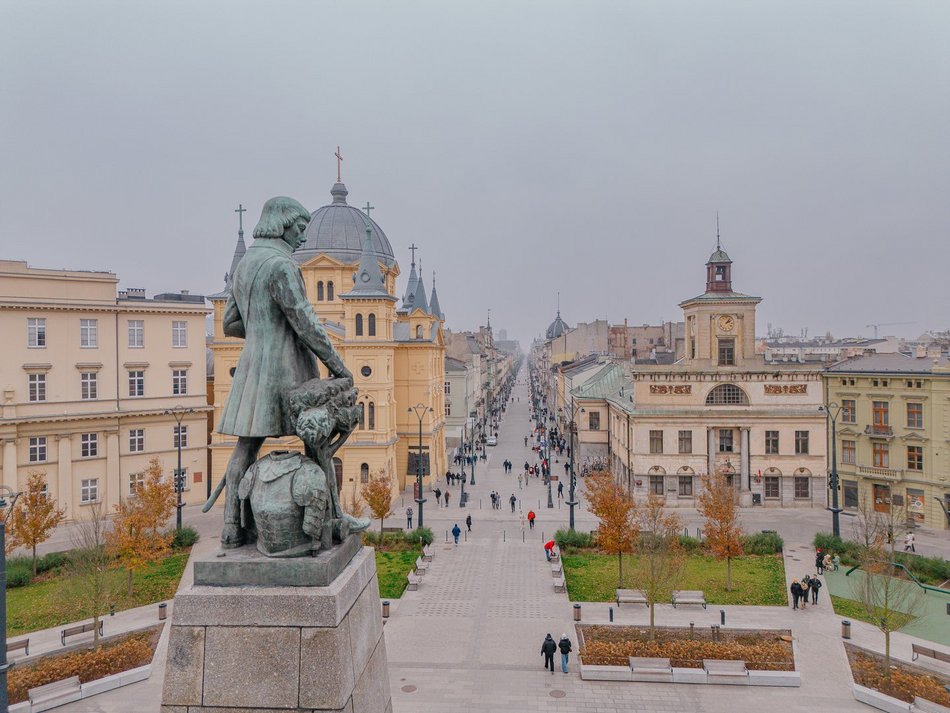 Łódź. pomnik Tadeusza Kościuszki na placu Wolności w Łodzi