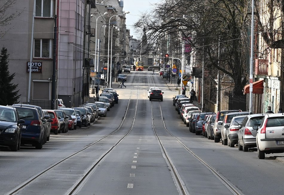 Ulica Pomorska - dolina rzeki, nad którą najprawdopodobniej była wieś Łodzia