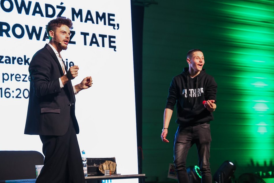 Łódź. Trzeci dzień Future Up! Fest w Łodzi. Byli Maciej Musiał, Kacper Błoński i Czarek Czaruje