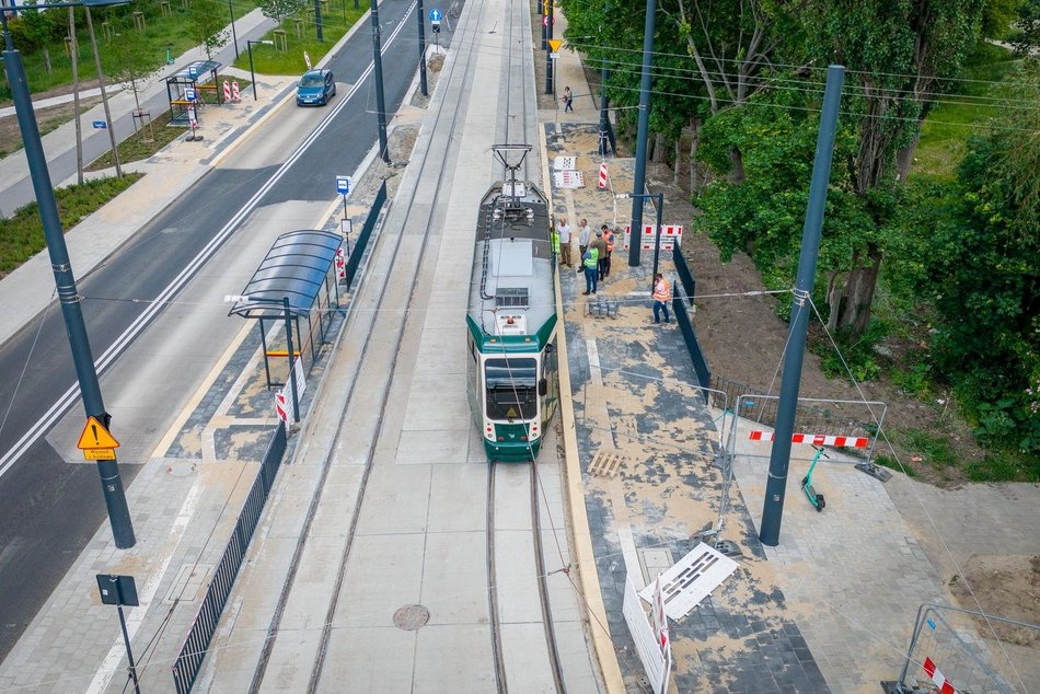 Tramwaj testowy MPK Łódź na Śmigłego-Rydza