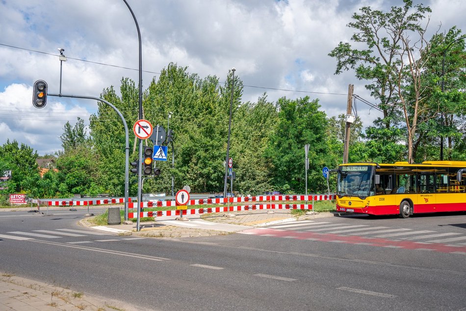 Ulica Szczecińska - remont, wygrodzenia