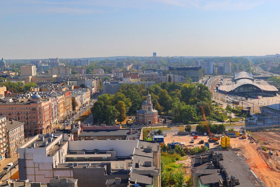 Wyjątkowa panorama Łodzi z dachu "wieżowca TVP"!
