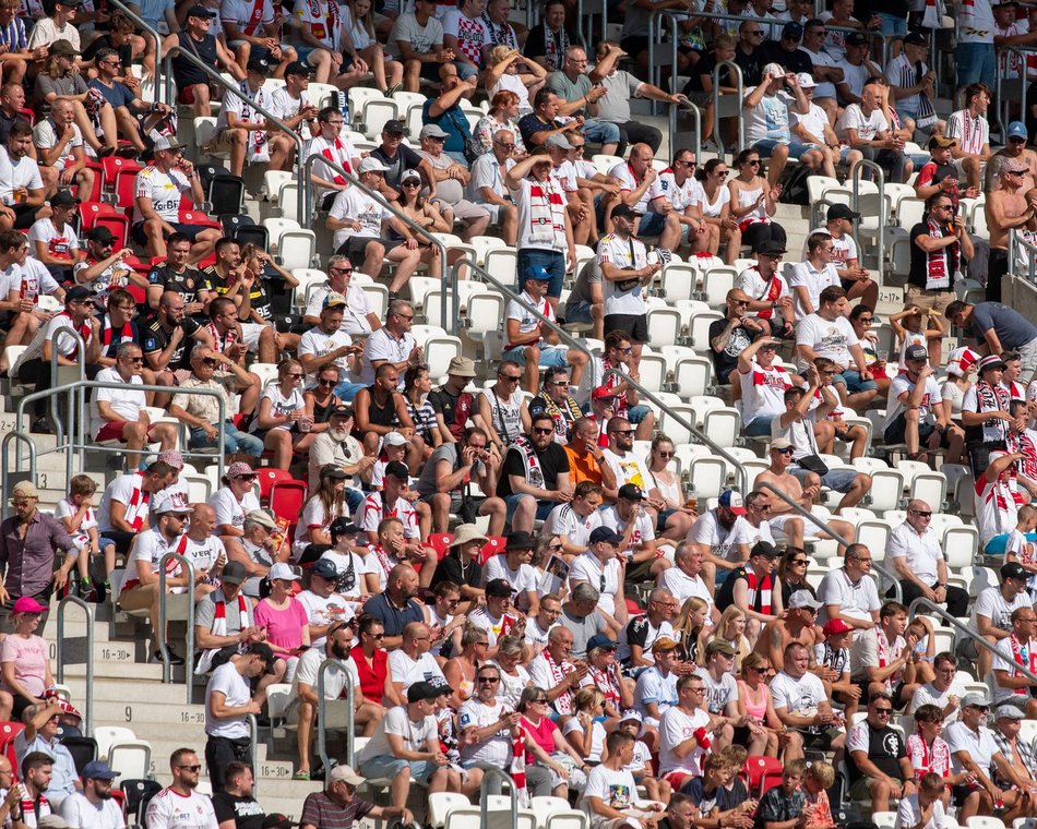 Kibice na meczu ŁKS Łódź - Pogoń Szczecin