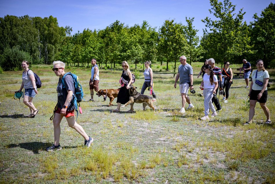 Łódź. Psiejski spacer na Uroczysku Lublinek w Łodzi. Kolejna odsłona wyjątkowej inicjatywy