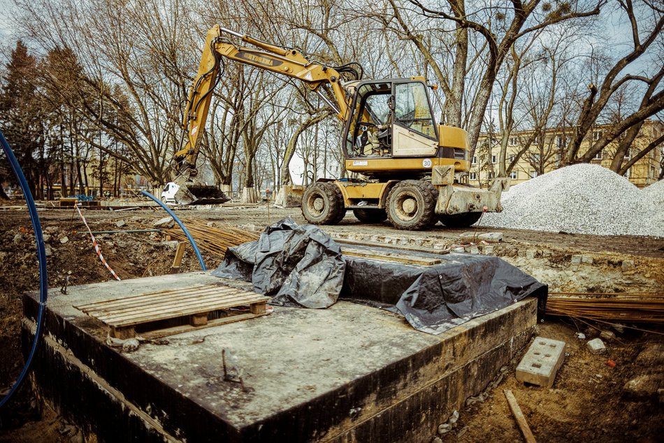 Park Staromiejski w Łodzi w przebudowie