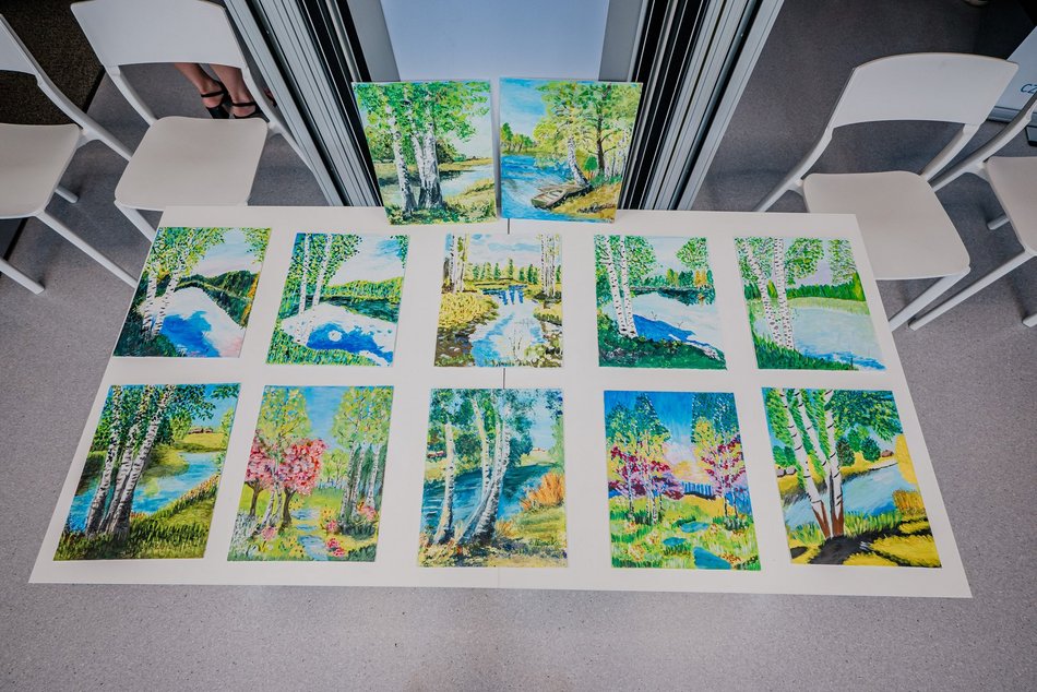 Wernisaż prac łódzkich seniorów w Centrum Zdrowego i Aktywnego Seniora przy ul. Nastrojowej 10