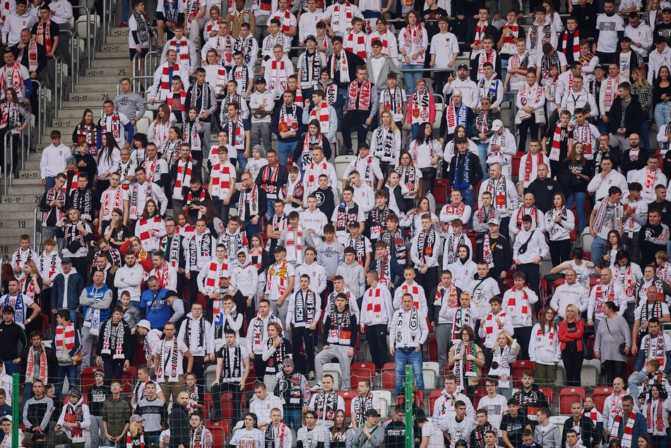 Kibice na meczu ŁKS Łódź - Arka Gdynia