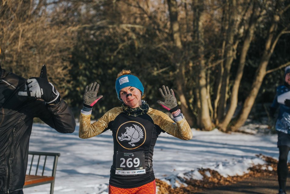 Botaniczna Piątka w Ogrodzie Botanicznym w Łodzi. Galeria z mroźnego biegu