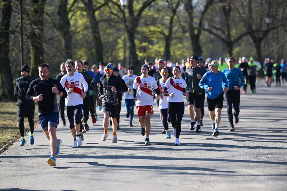 Łódź. Wielkanocny Parkrun w Parku Poniatowskiego