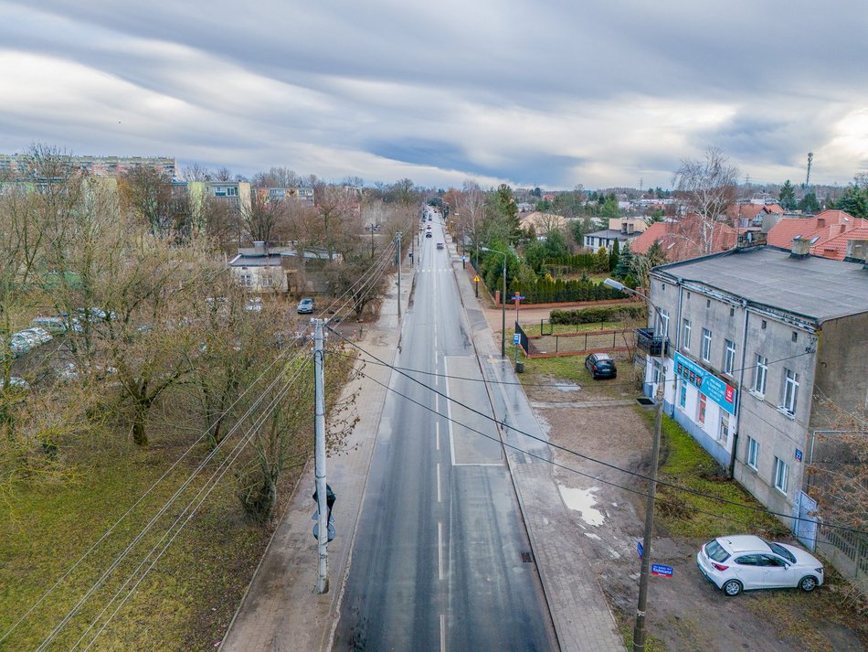 Ulica Śląska z lotu ptaka