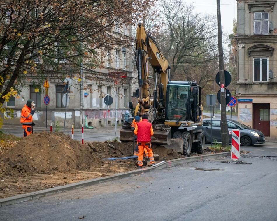 Łódź. Remont Podrzecznej, Wolborskiej i Majzela