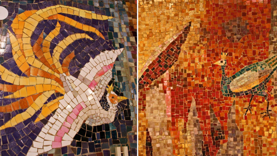 Mozaika w wieżowcu Textilimpexu