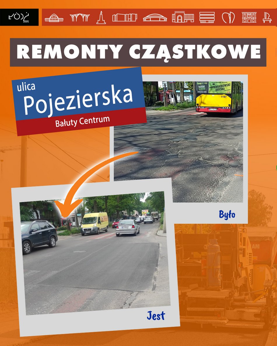 Ulica Pojezierska w Łodzi po remoncie